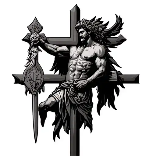 Skanderbeg to fight for the cross of Jesus  tattoo design idea
