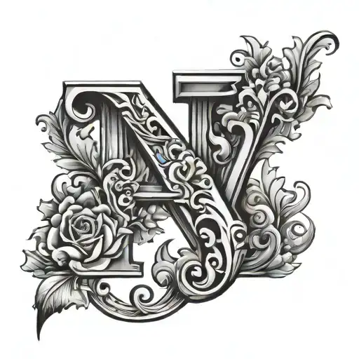 Aj Initials tattoo design idea