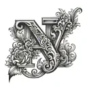 Aj Initials tattoo design idea
