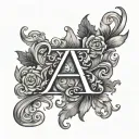Aj Initials tattoo design idea