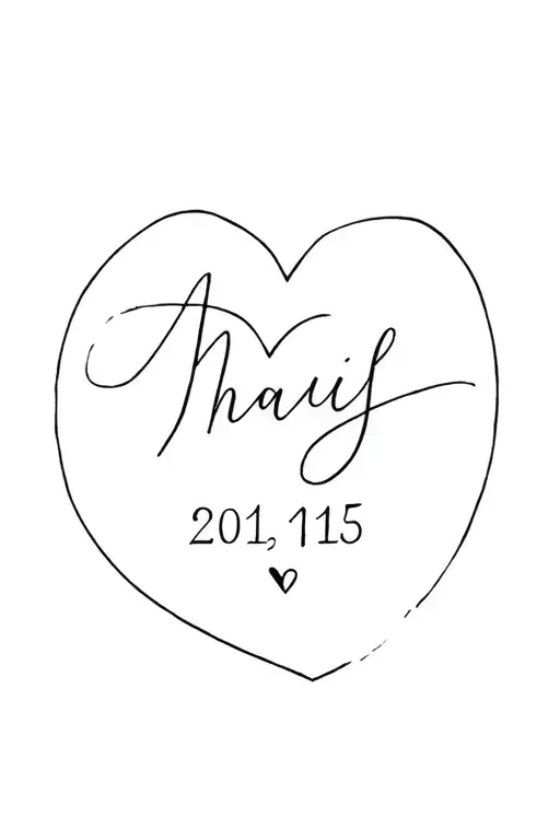 wedding date tattoo tattoo design idea