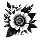 birth flowers January, July, August with leopard print and names Aleeah, Saylor, Walker arm tattoo  tattoo design idea