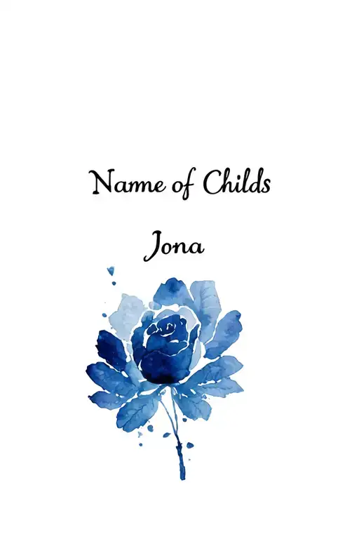 Name of Childs Jona tattoo design idea