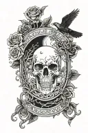tree snake  black eagle waterfalls eyeball wheelchair sun, moon ,whale,dragonemersing,grimreaper skull roses  tattoo design idea