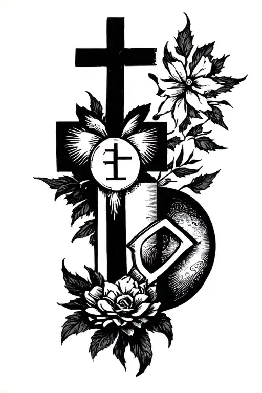something the presents christianity, Syria and peace tattoo design idea