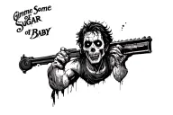 Evil Dead, Army of Darkness, Gimme Some Sugar Baby tattoo design idea