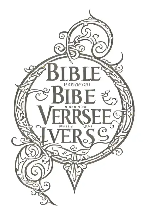 Bible verse with a name written tattoo design idea