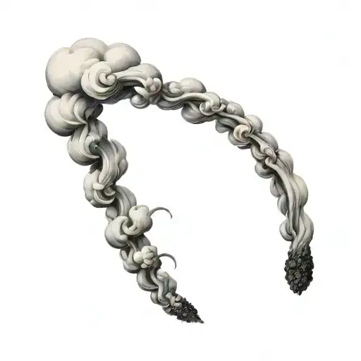 Filler Clouds and Smoke tattoo design idea