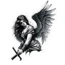 Angel Gangster tattoo design idea