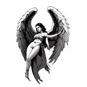 Angel Gangster tattoo design idea
