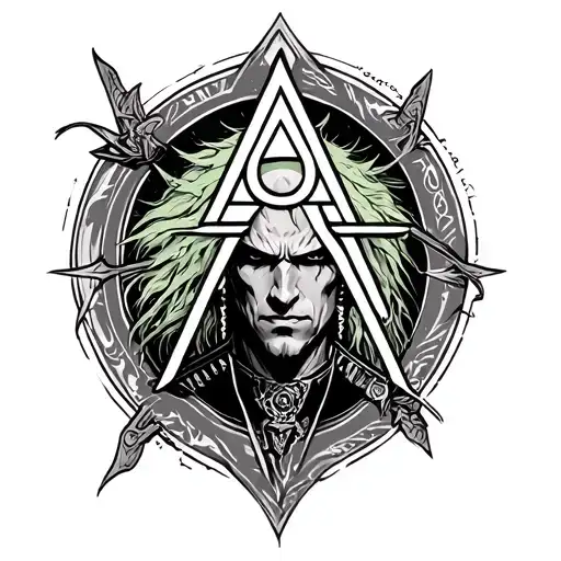 Zoro Illuminati tattoo design idea