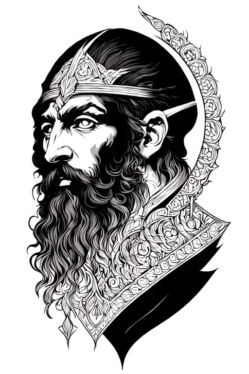 The Slavic god Veles tattoo design idea