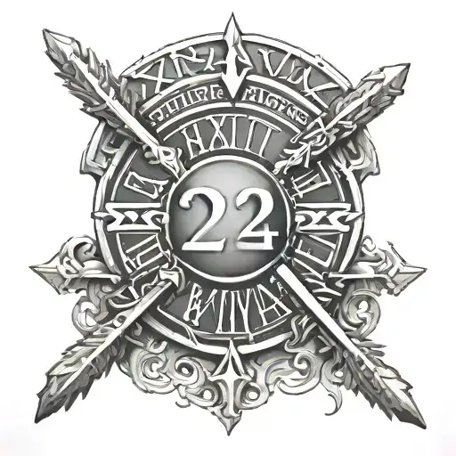 2024 In Roman Numerals tattoo design idea