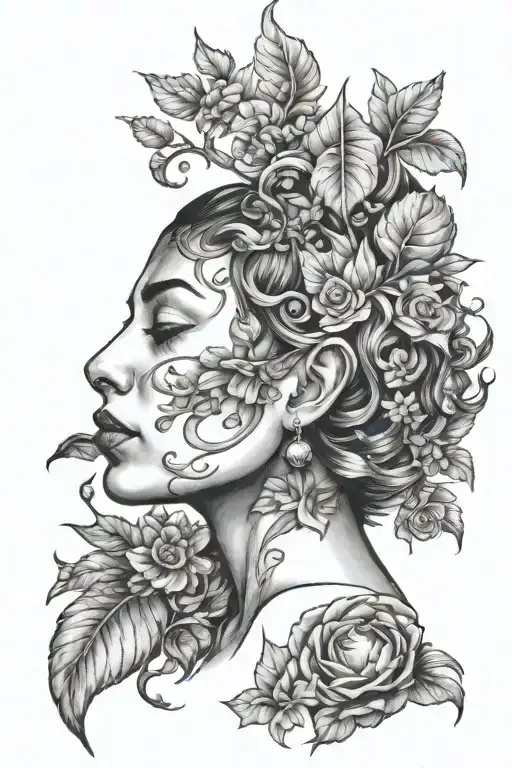 mother earth tattoo design idea