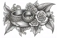 wedding ring on finger tattoos tattoo design idea