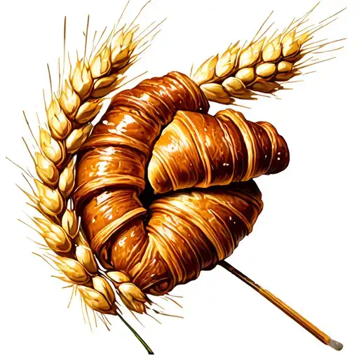 wheat ear and croissant tattoo design tattoo design idea