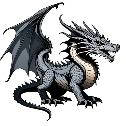 Earth Dragon tattoo design idea