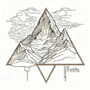 matterhorn triangle border tattoo design idea