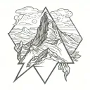 matterhorn triangle border tattoo design idea