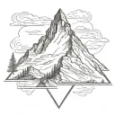 matterhorn triangle border tattoo design idea