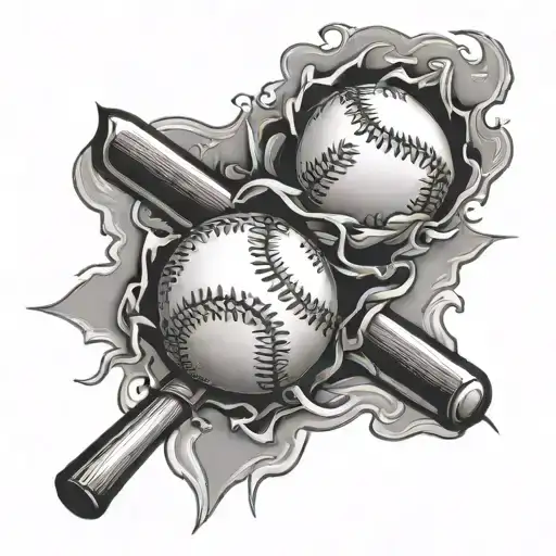 baseball seams tattoo design idea