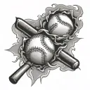 baseball seams tattoo design idea