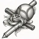baseball seams tattoo design idea
