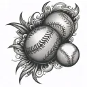 baseball seams tattoo design idea