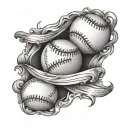 baseball seams tattoo design idea