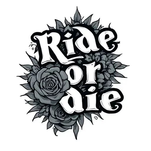 Citat Ride or die " wrote tattoo design idea