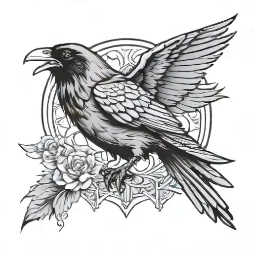 teen titans raven tattoo design idea