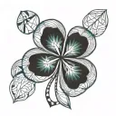four leaf clover tattoo design idea