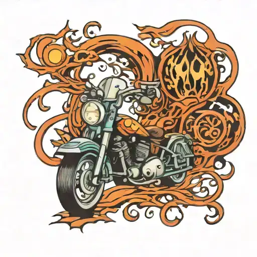 road through hell tattoo design idea