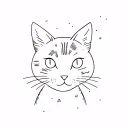 Cat In Space tattoo design idea