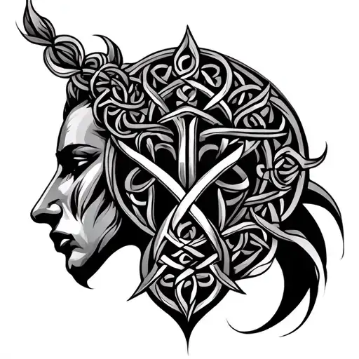 father daughter Celtic tattoo design inspired tattoo design idea
