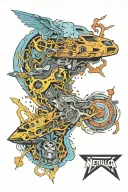 metallica album covers mixed tattoo design idea