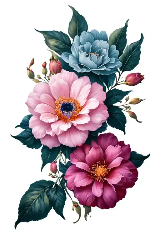 Eris flowers tattoo design idea