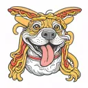 funny hotdog tattoo design idea