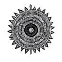 Mayan circle complex codex tattoo design idea