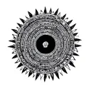 Mayan circle complex codex tattoo design idea