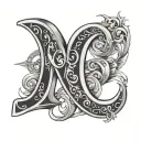 831 8 letters tattoo design idea