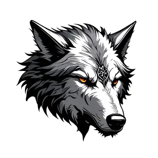 fenrir viking norse wolf tattoo design idea