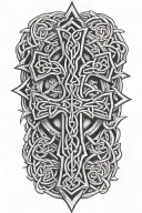 celtic cross intertwined tattoo design idea