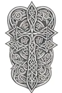 celtic cross intertwined tattoo design idea