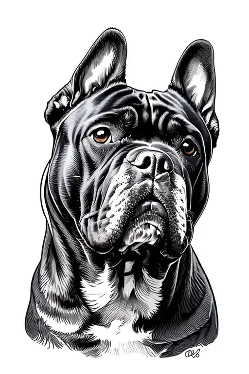 Cane Corso Dog tattoo design idea