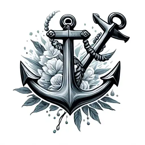 anchor for someone who passed away tattoo design idea
