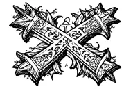 Jerusalem Cross tattoo design idea