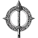 viking Celtic border circle. only. remove object in the center of border circle. white center open center. tattoo design idea