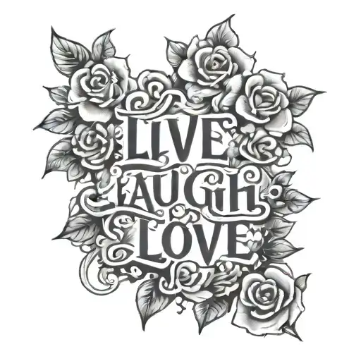 live, laugh, love tattoo design idea
