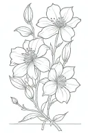 December and march birth flower tattoo design idea